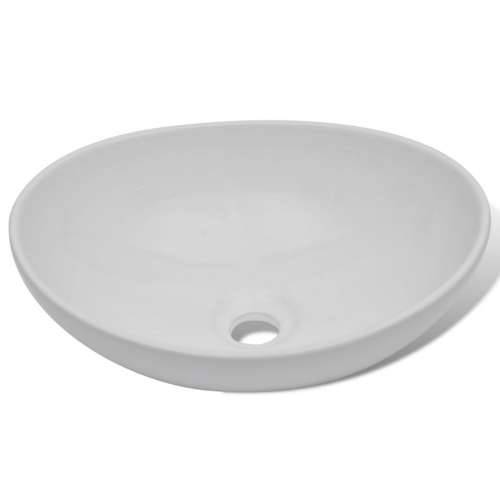 Luksuzni keramički ovalni umivaonik bijeli 40 x 33 cm   Cijena