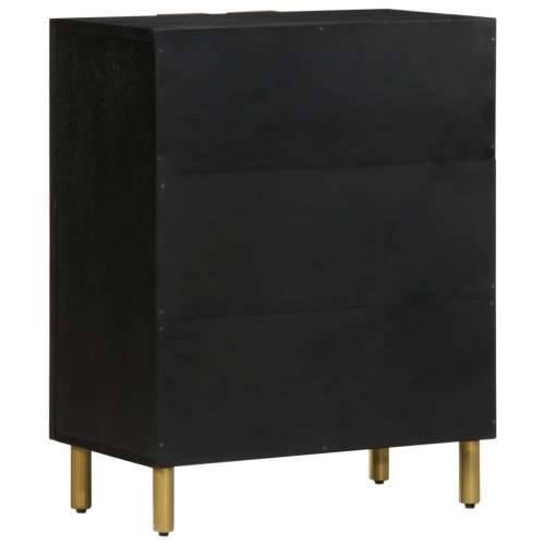 Komoda crna 60 x 33 x 75 cm konstruirano drvo Cijena
