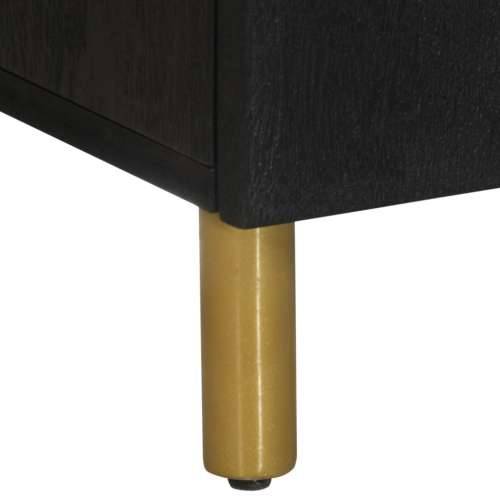 Komoda crna 60 x 33 x 75 cm konstruirano drvo Cijena
