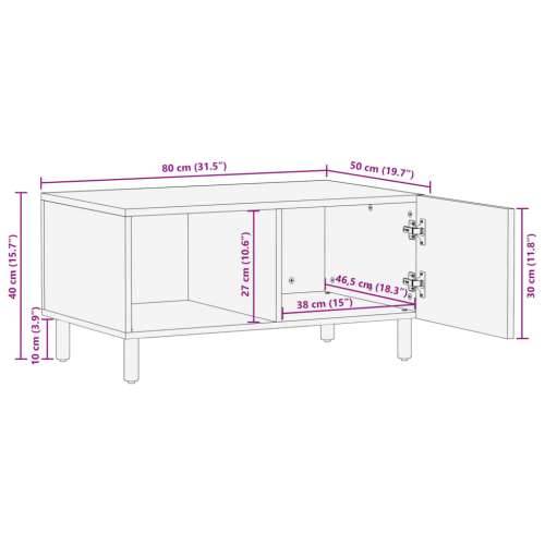 Stolić za kavu crni 80 x 50 x 40 cm od konstruiranog drva Cijena
