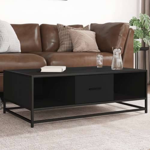 Stolić za kavu crni 100x57x35 cm konstruirano drvo i metal - Crna 1 Cijena