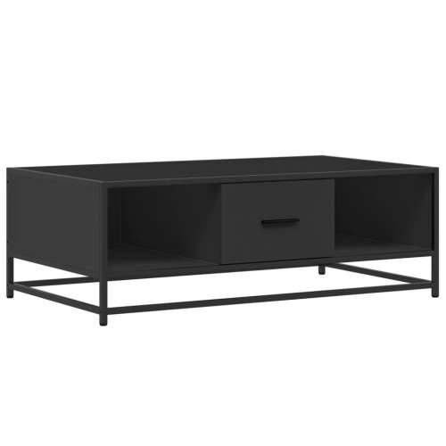 Stolić za kavu crni 100x57x35 cm konstruirano drvo i metal - Crna 1 Cijena