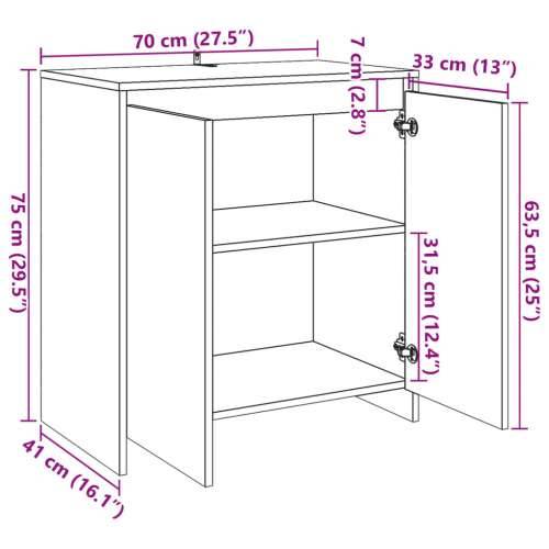 Komoda boja starog drva 70 x 41 x 75 cm od konstruiranog drva - Staro drvo 1 Cijena
