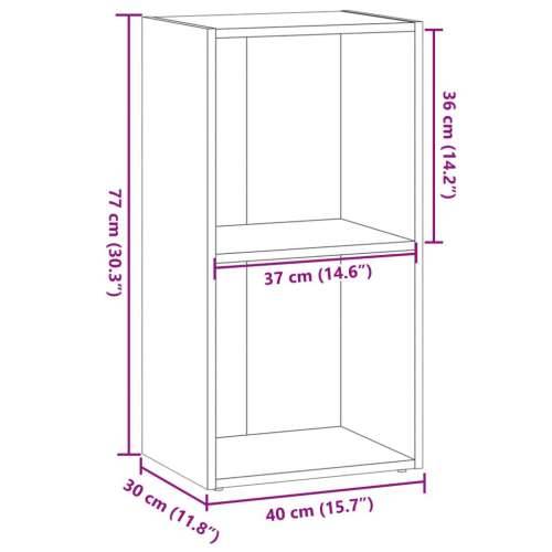 Regal za knjige boja hrasta 40x30x77 cm konstruirano drvo - Dimljeni hrast 1 77 cm 40 cm Cijena