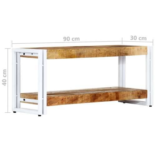 TV ormarić od masivnog drva manga 90 x 30 x 40 cm  - Bijela 1 90 cm masivno drvo manga Cijena