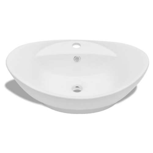 140678 Luxury Ceramic Basin Oval with Overflow and Faucet Hole Cijena