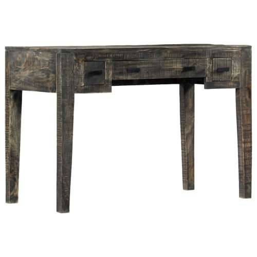Radni stol crni 110 x 50 x 75 cm od masivnog drva manga Cijena