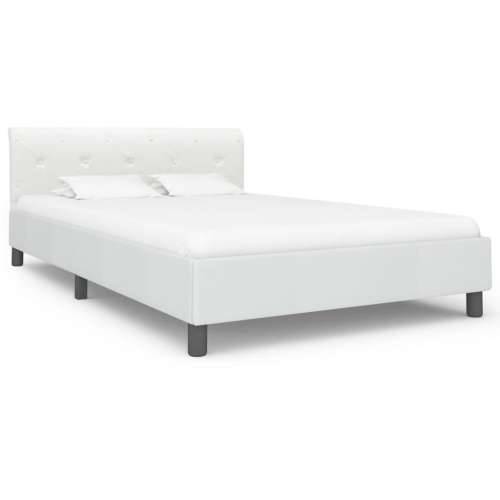 Okvir za krevet od umjetne kože bijeli 120 x 200 cm - Bijela 120 x 200 cm Cijena