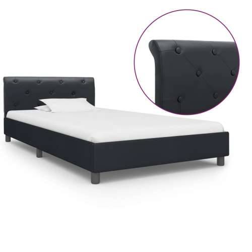 Okvir za krevet od umjetne kože crni 90 x 200 cm - Crna 90 x 200 cm Cijena