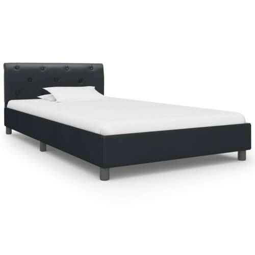Okvir za krevet od umjetne kože crni 90 x 200 cm - Crna 90 x 200 cm Cijena