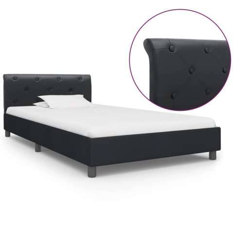 Okvir za krevet od umjetne kože crni 100 x 200 cm - Crna 100 x 200 cm Cijena