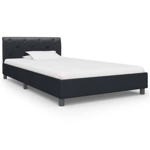 Okvir za krevet od umjetne kože crni 100 x 200 cm - Crna 100 x 200 cm Cijena