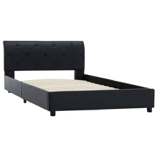 Okvir za krevet od umjetne kože crni 100 x 200 cm - Crna 100 x 200 cm Cijena