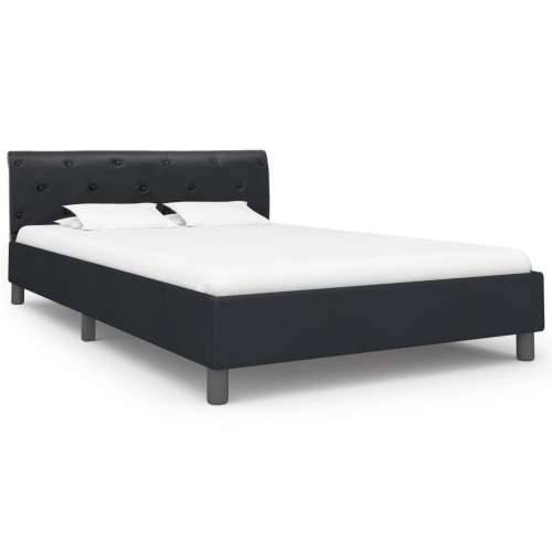 Okvir za krevet od umjetne kože crni 120 x 200 cm - Crna 120 x 200 cm Cijena