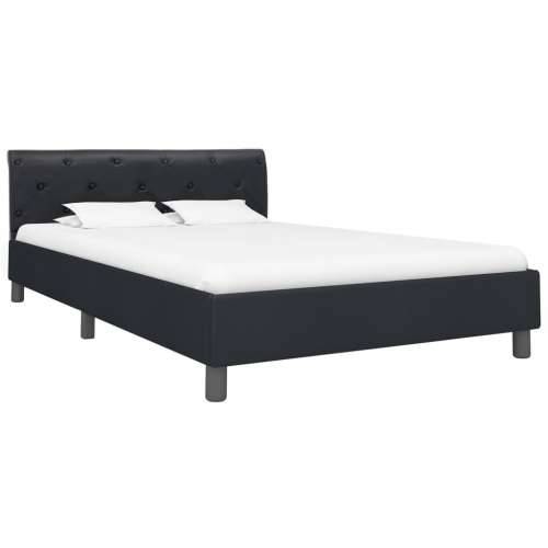 Okvir za krevet od umjetne kože crni 140 x 200 cm - Crna 140 x 200 cm Cijena