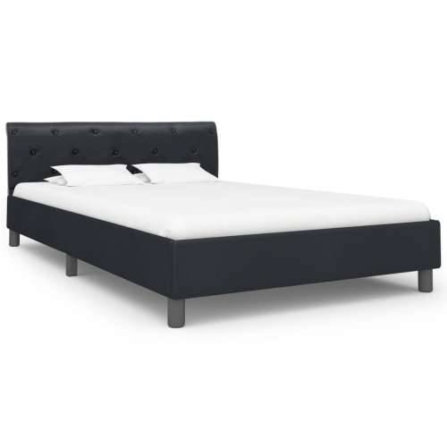 Okvir za krevet od umjetne kože crni 140 x 200 cm - Crna 140 x 200 cm Cijena