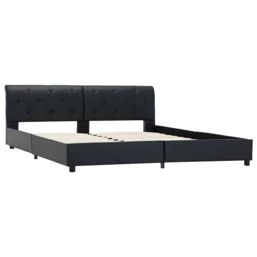 Okvir za krevet od umjetne kože crni 160 x 200 cm - Crna 160 x 200 cm Cijena