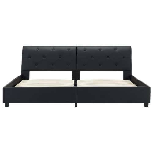 Okvir za krevet od umjetne kože crni 160 x 200 cm - Crna 160 x 200 cm Cijena