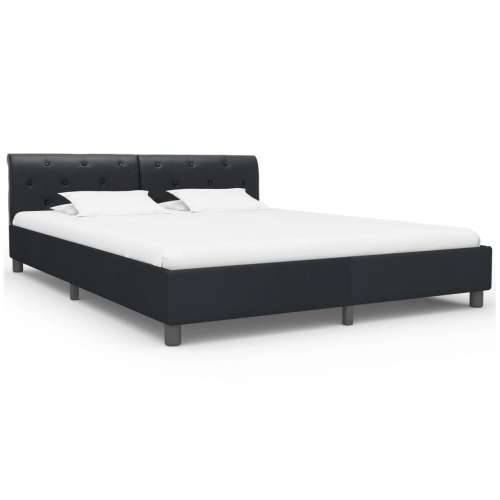 Okvir za krevet od umjetne kože crni 180 x 200 cm - Crna 180 x 200 cm Cijena