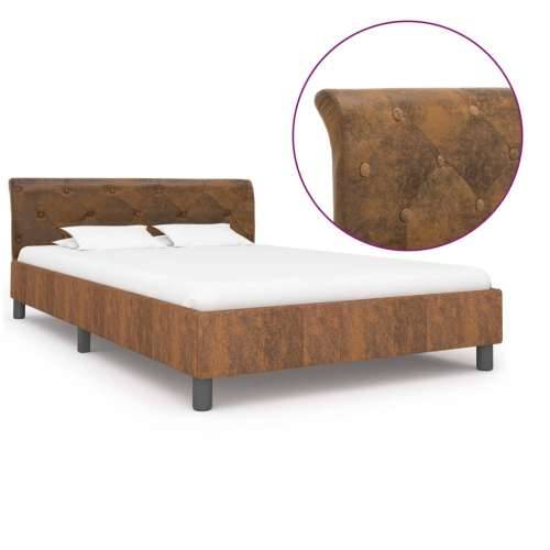 Okvir za krevet od umjetne brušene kože smeđi 120 x 200 cm