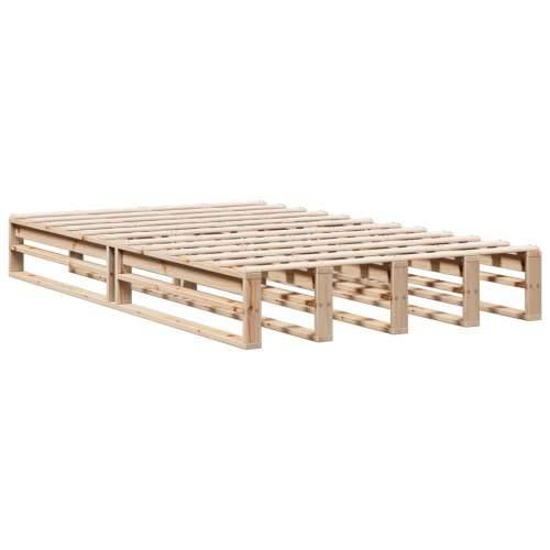 Krevet s regalom za knjige bez madraca 135x190 cm od borovine - Prirodna 135 x 190 cm Cijena