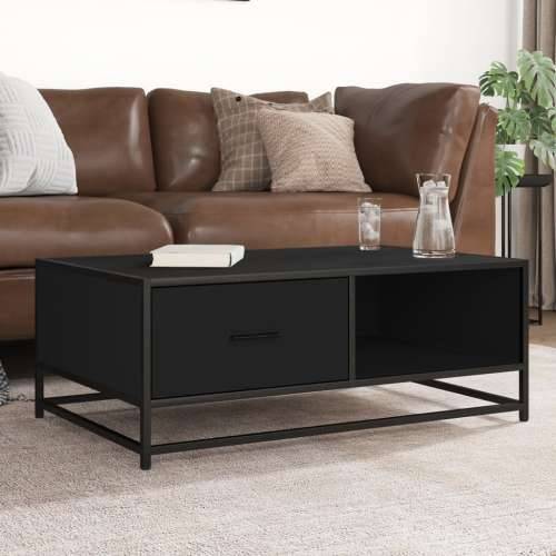 Stolić za kavu crni 90 x 57 x 35 cm konstruirano drvo i metal - Crna 1 Cijena