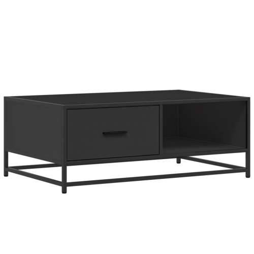 Stolić za kavu crni 90 x 57 x 35 cm konstruirano drvo i metal - Crna 1 Cijena