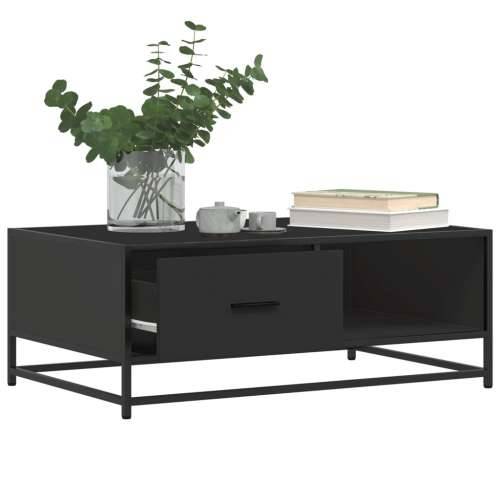 Stolić za kavu crni 90 x 57 x 35 cm konstruirano drvo i metal - Crna 1 Cijena