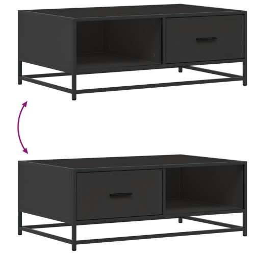 Stolić za kavu crni 90 x 57 x 35 cm konstruirano drvo i metal - Crna 1 Cijena