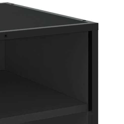 TV ormarić crni 91 x 40 x 46 cm konstruirano drvo i metal - Crna 1 91 cm Cijena