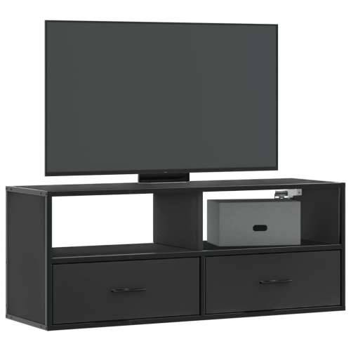 TV ormarić crni 100 x 31 x 39,5 cm konstruirano drvo i metal - Crna 1 100 cm Cijena