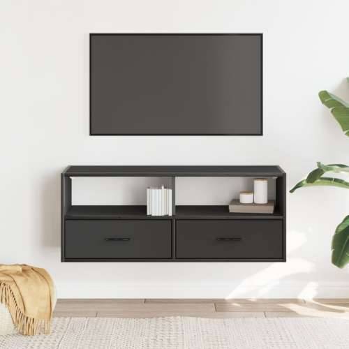 TV ormarić crni 100 x 31 x 39,5 cm konstruirano drvo i metal - Crna 1 100 cm Cijena