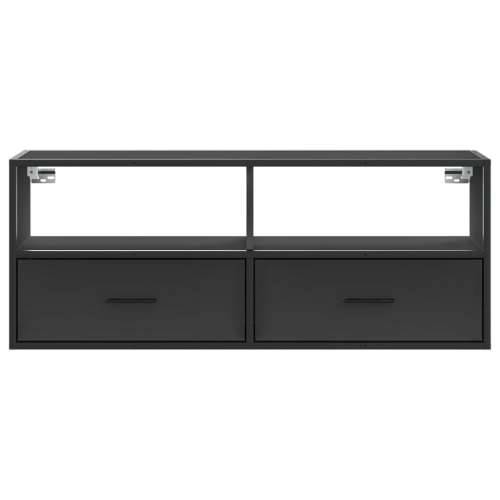 TV ormarić crni 100 x 31 x 39,5 cm konstruirano drvo i metal - Crna 1 100 cm Cijena