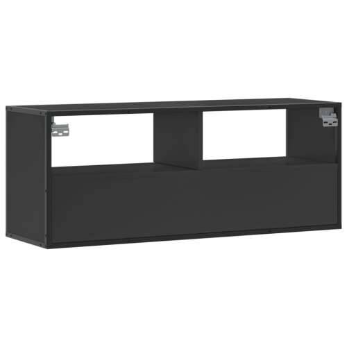 TV ormarić crni 100 x 31 x 39,5 cm konstruirano drvo i metal - Crna 1 100 cm Cijena