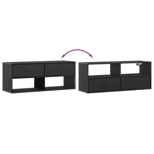 TV ormarić crni 100 x 31 x 39,5 cm konstruirano drvo i metal - Crna 1 100 cm Cijena
