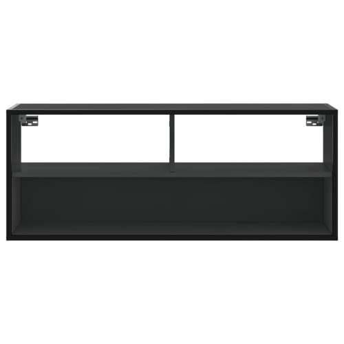 TV ormarić crni 100 x 31 x 39,5 cm konstruirano drvo i metal - Crna 1 100 cm Cijena