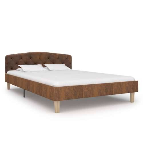 Okvir za krevet od umjetne brušene kože smeđi 120 x 200 cm Cijena