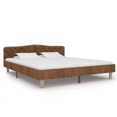 Okvir za krevet od umjetne brušene kože smeđi 180 x 200 cm Cijena