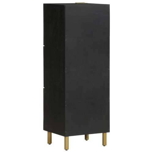 Visoka komoda crna 40 x 33 x 110 cm od konstruiranog drva Cijena
