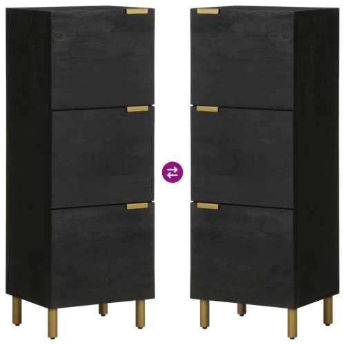 Visoka komoda crna 40 x 33 x 110 cm od konstruiranog drva Cijena
