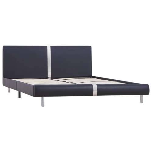 Okvir za krevet od umjetne kože crni 140 x 200 cm - Crna 140 x 200 cm Cijena