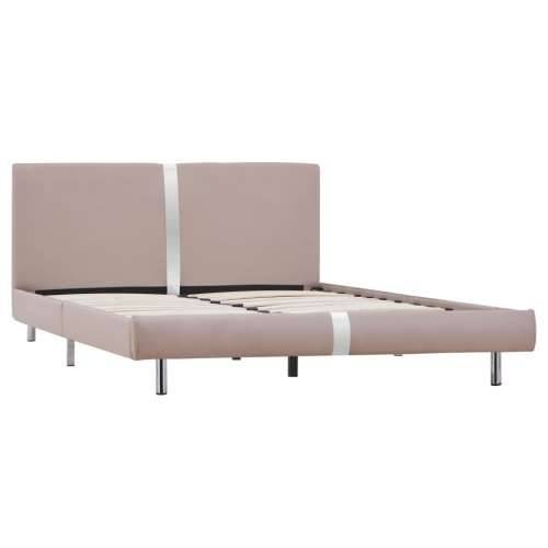 Okvir za krevet od umjetne kože boja cappuccina 140 x 200 cm Boja cappuccina 140 x 200 cm Cijena