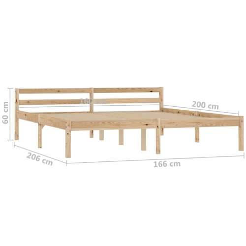 Okvir za krevet od masivne borovine 160 x 200 cm Cijena