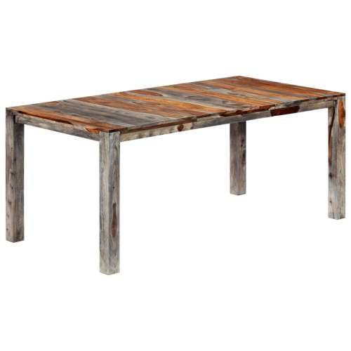 Blagovaonski stol sivi 180 x 90 x 76 cm od masivnog drva šišama Cijena