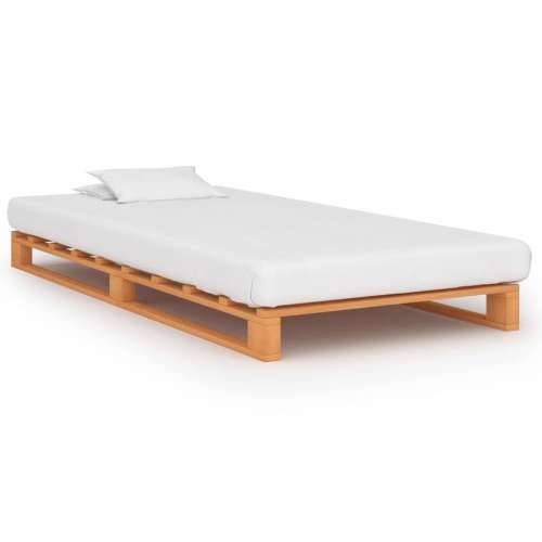 Okvir za krevet od paleta od masivne borovine smeđi 100x200 cm Cijena