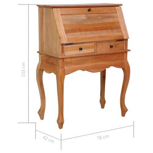 Pisaći stol 78 x 42 x 103 cm od masivnog drva mahagonija - Svijetlo drvo Cijena