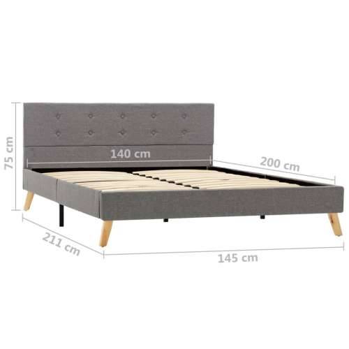 Okvir za krevet od tkanine svjetlosivi 140 x 200 cm Cijena