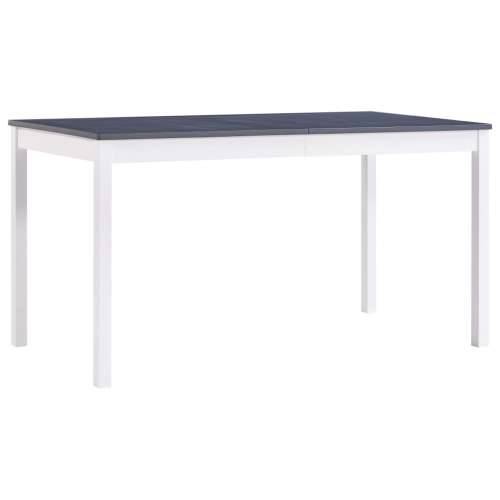 Blagavaonski stol bijelo-sivi 140 x 70 x 73 cm od borovine
