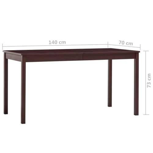 Blagavaonski stol tamnosmeđi 140 x 70 x 73 cm od borovine Cijena
