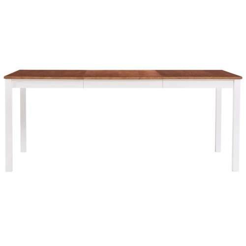 Blagavaonski stol bijelo-smeđi 180 x 90 x 73 cm od borovine Cijena